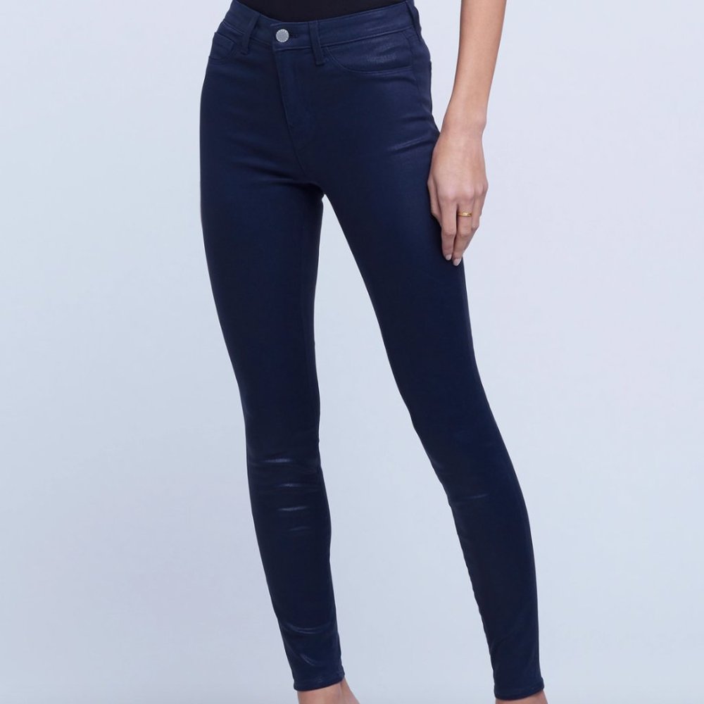 L'AGENCE Marguerite Coated Jean Navy Size 25